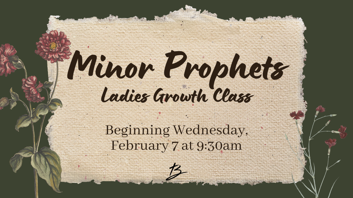 Inductive Study of Minor Prophets - Ladies Growth Class