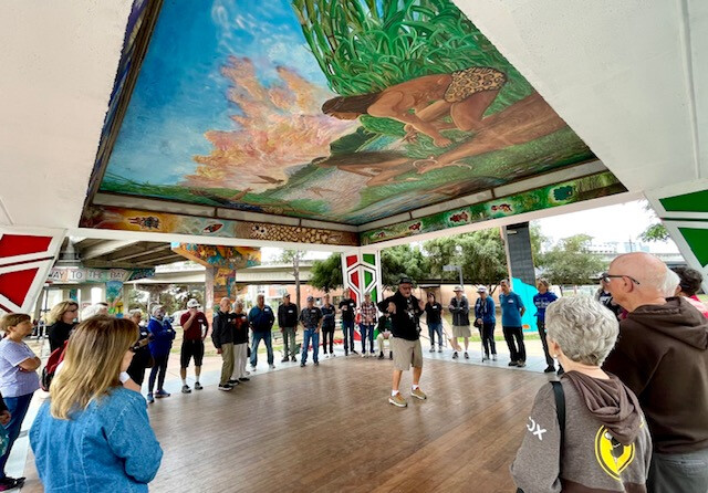 walking tour at Chicano Park