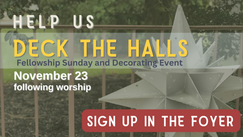 Fellowship Sunday - Soup and Decorate