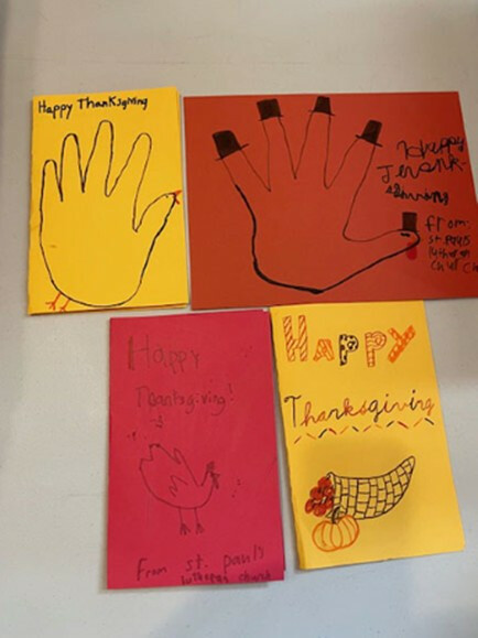 Card for Thanksgiving baskets