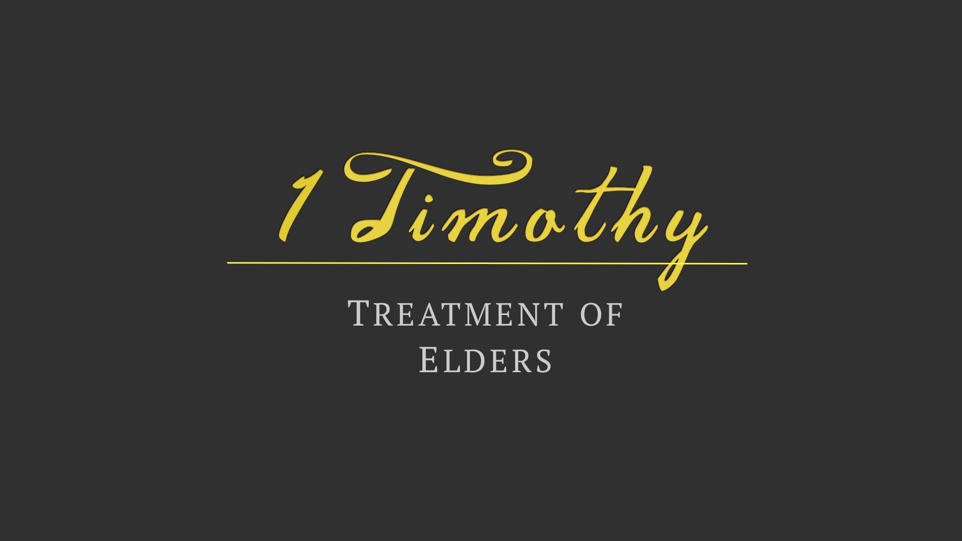 Treatment of Elders
