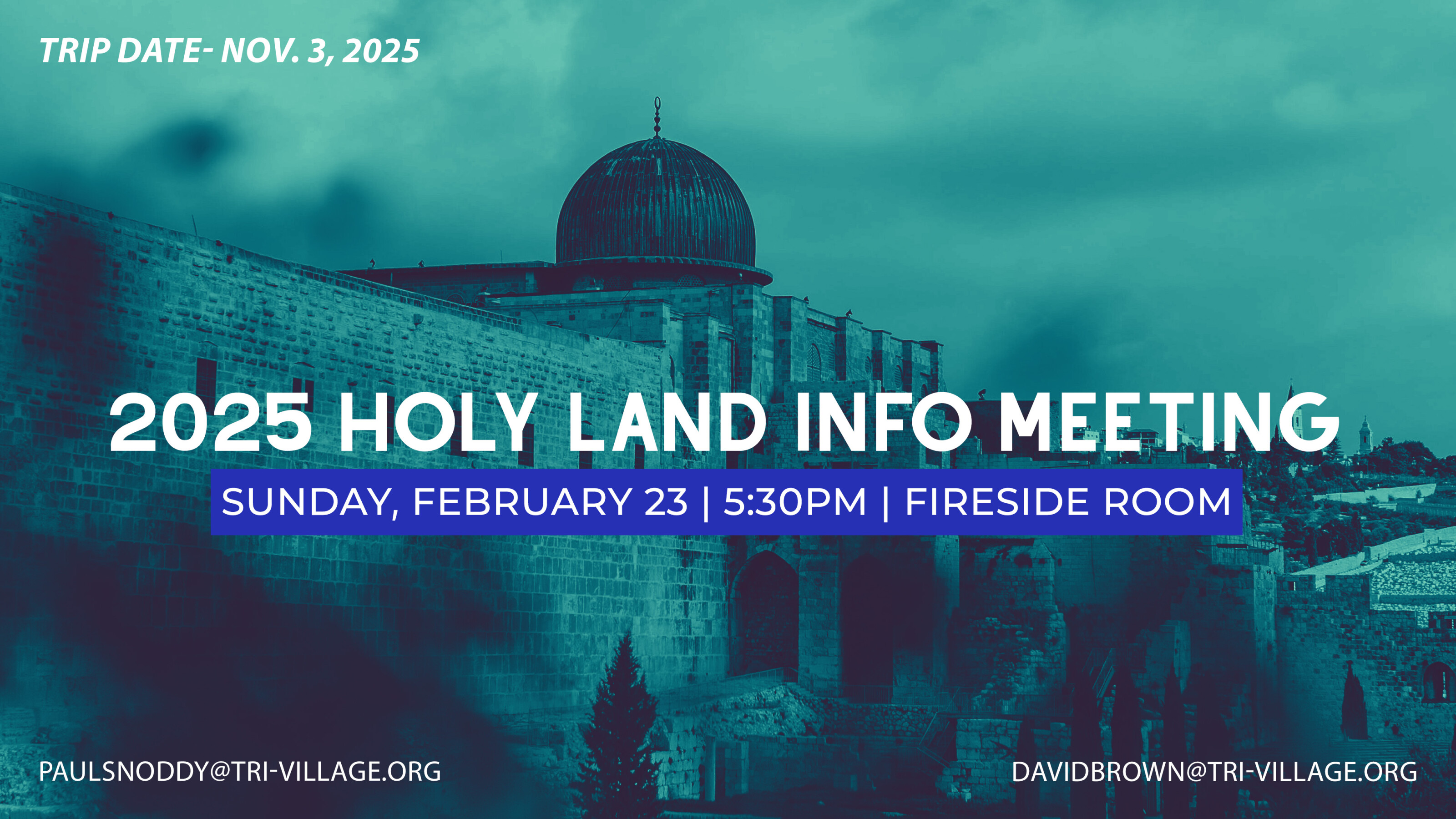 2025 Holy Land Info Meeting