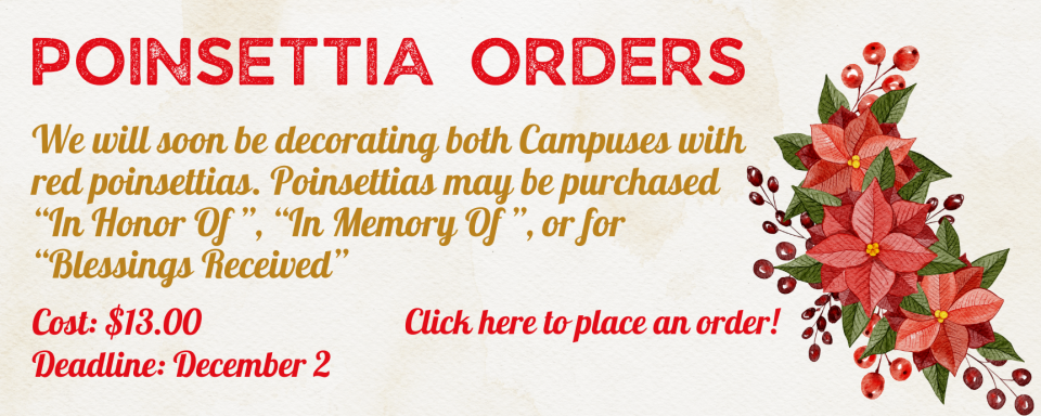 Poinsettia Orders Due