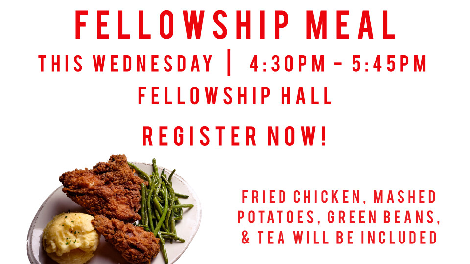 This Weeks Fellowship Meal (Fried Chicken)