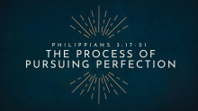 The Process of Pursuing Perfection