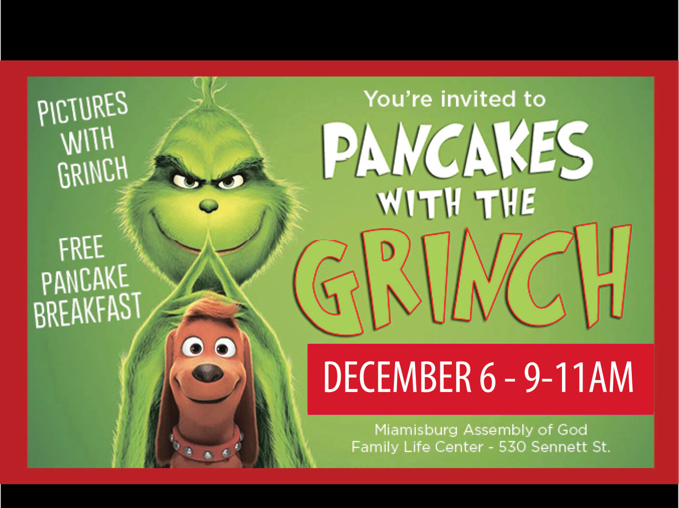 Pancakes with the Grinch - Community Outreach 2025