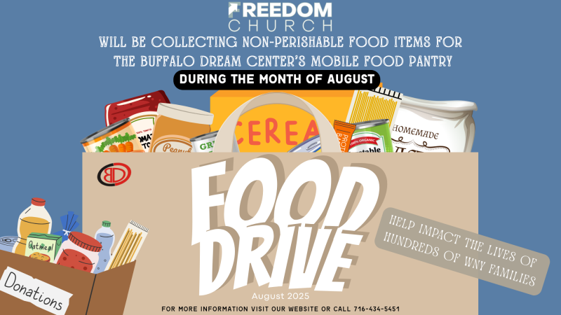 August Food Donations for Buffalo Dream Center's Mobile Food Pantry
