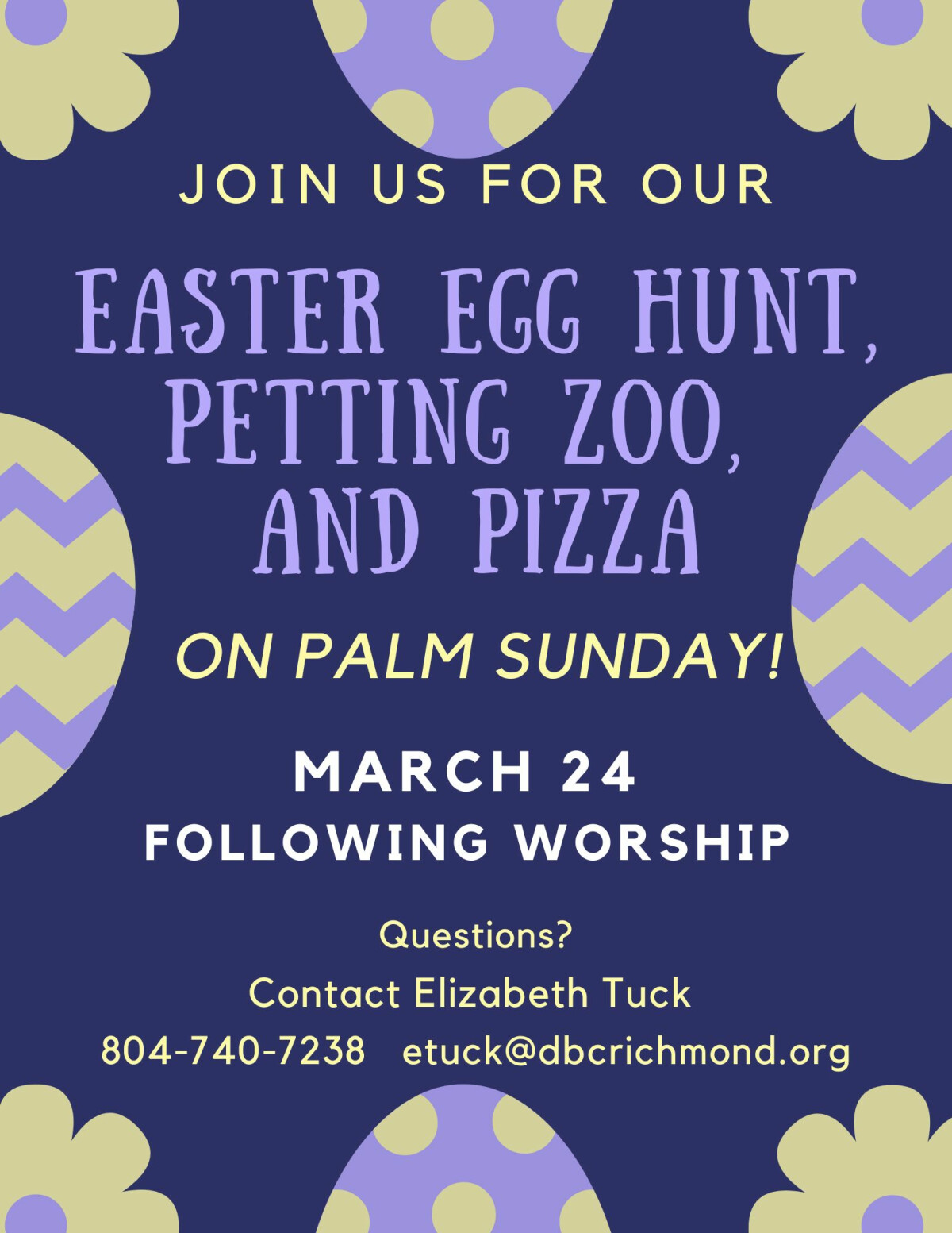 Easter Egg Hunt, Petting Zoo, and Pizza!