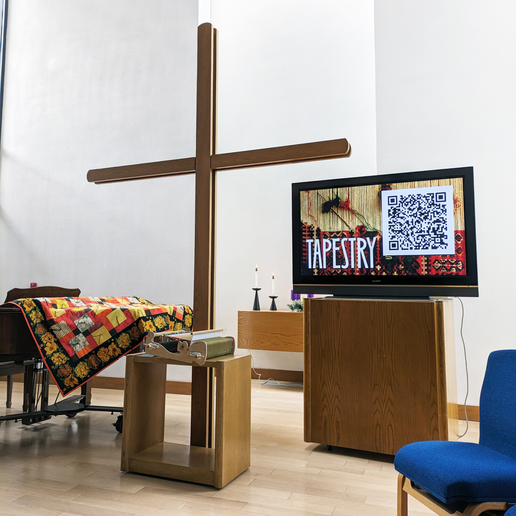 Trotter Chapel set up for Tapestry contemporary worship service