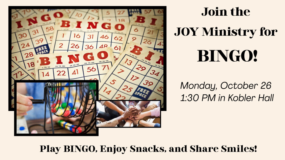 JOY Fellowship BINGO afternoon 