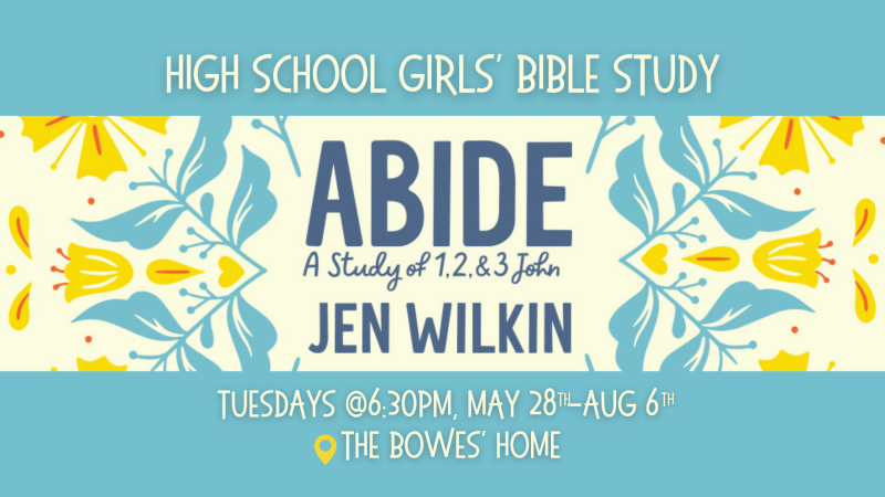 HS Girls' Summer Bible Study