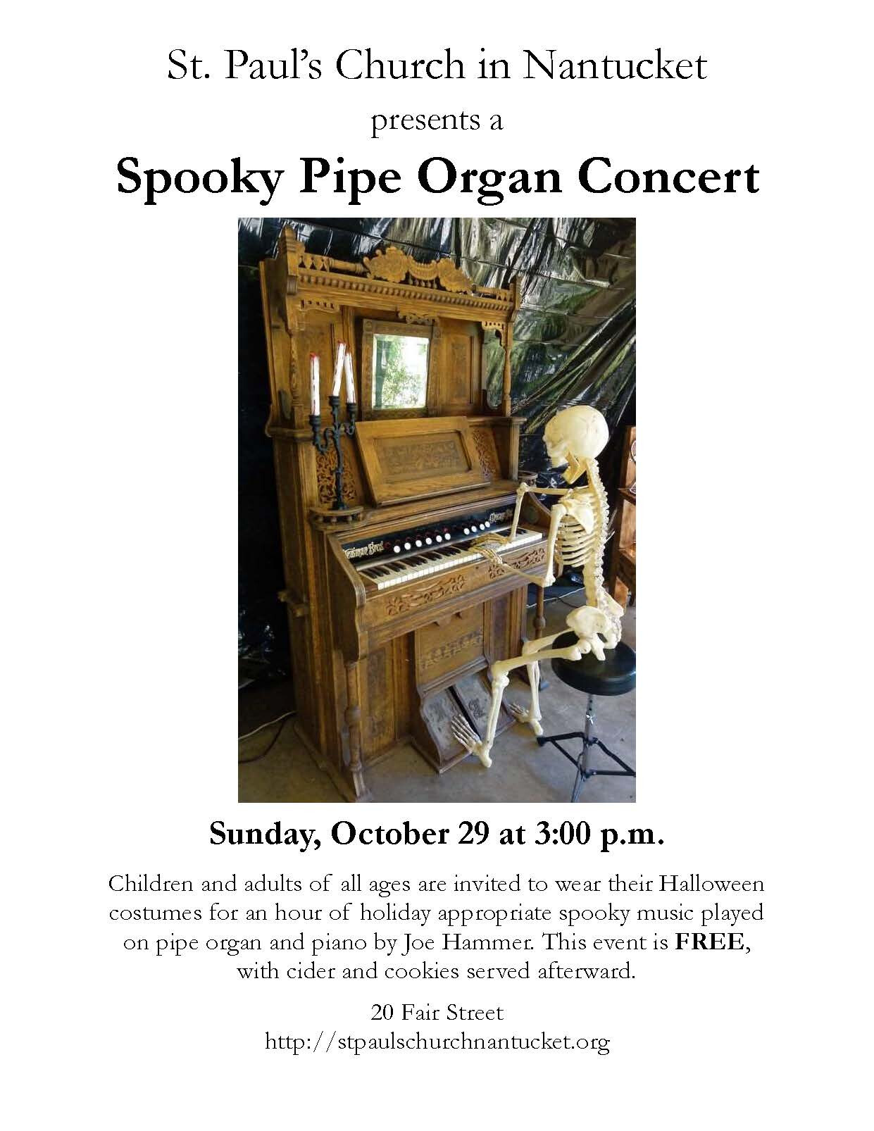3:00 pm Spooky Organ Concert 