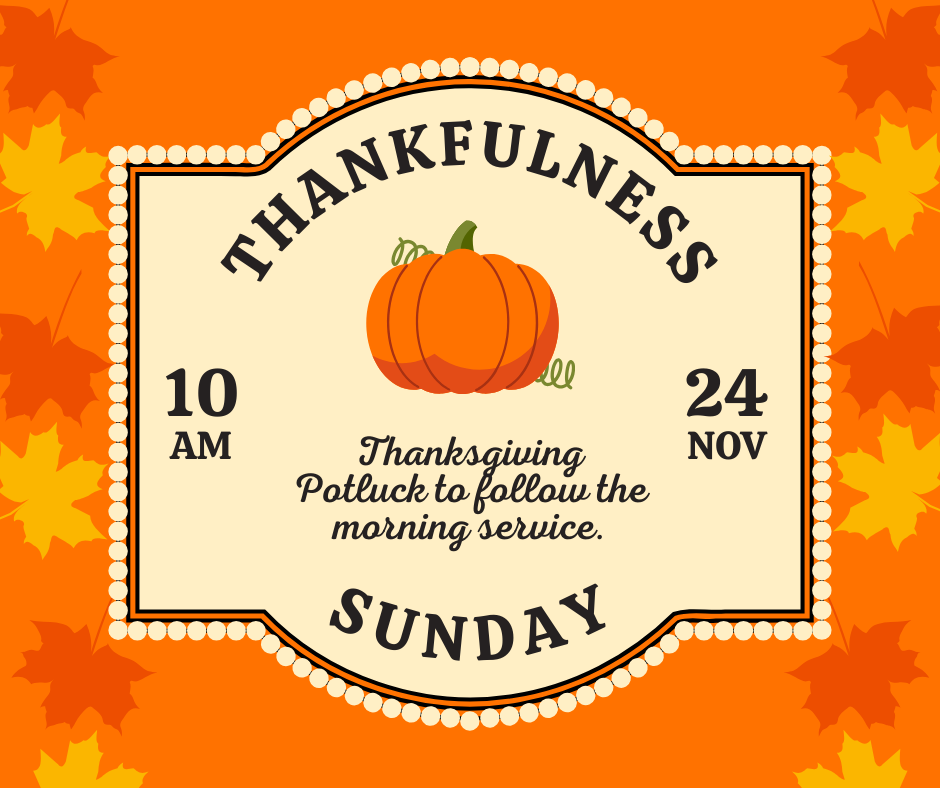 Join us for Thankfulness Sunday!