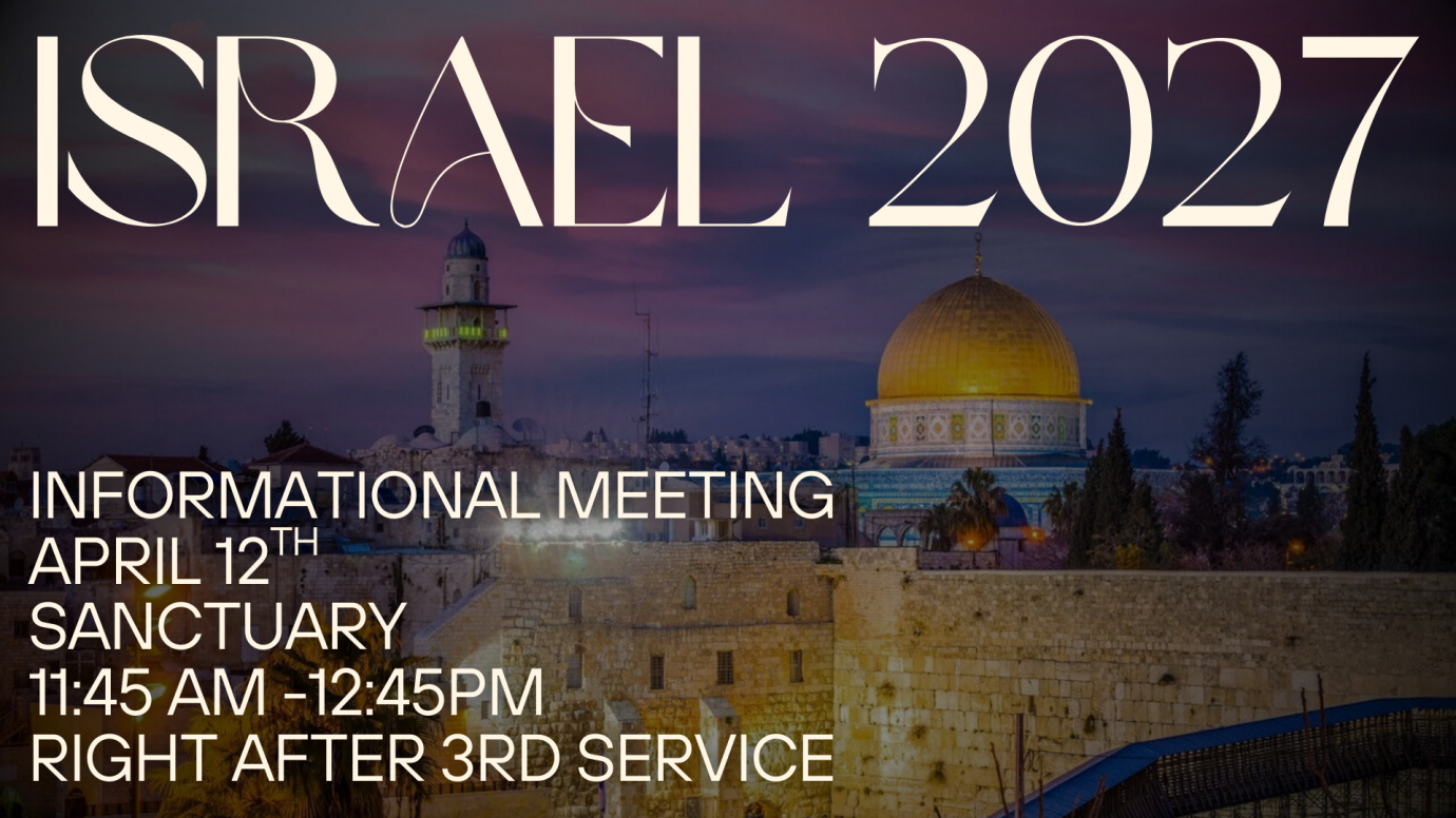Israel 2027 Informational Meeting