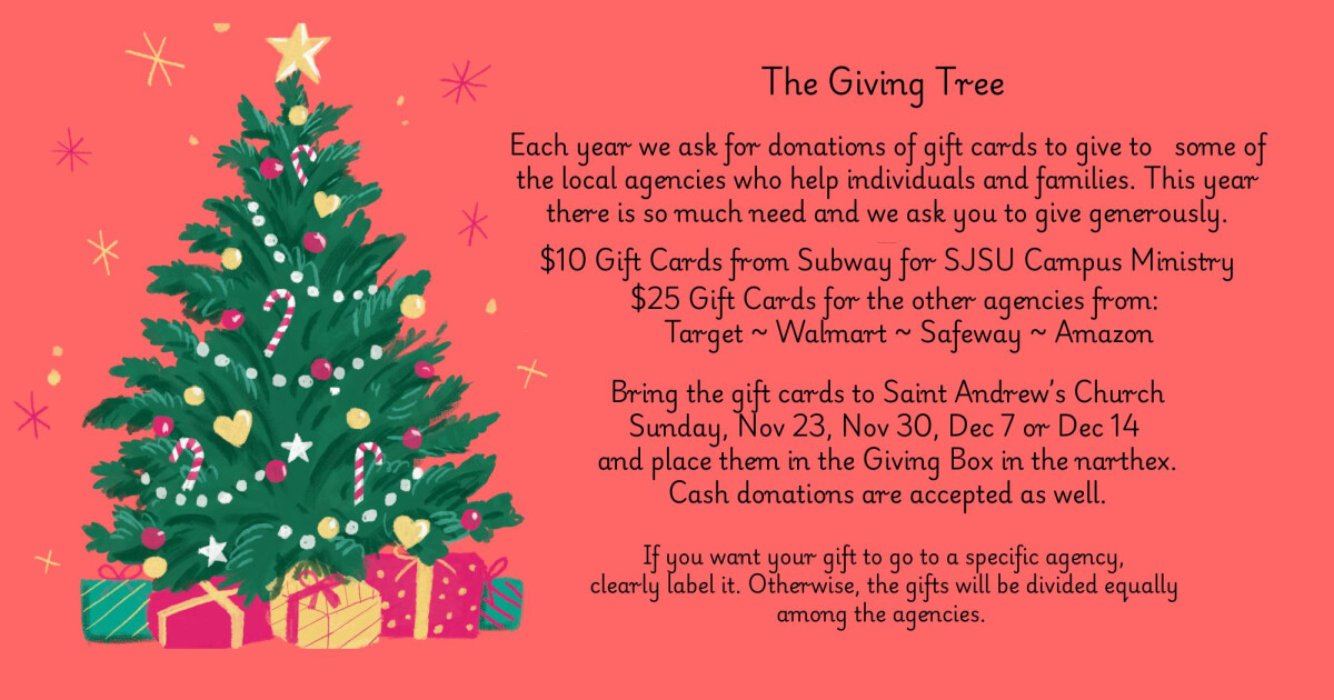 The Giving Tree | Saint Andrew's Episcopal Church | Saratoga CA