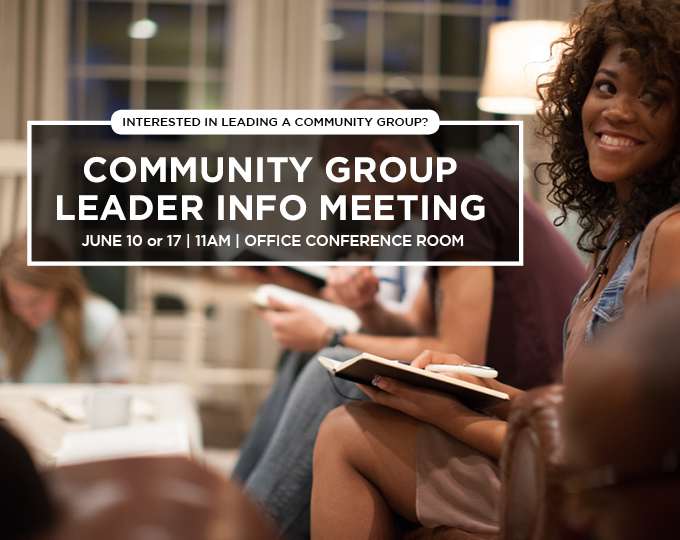 Community Group Leader Info Meeting