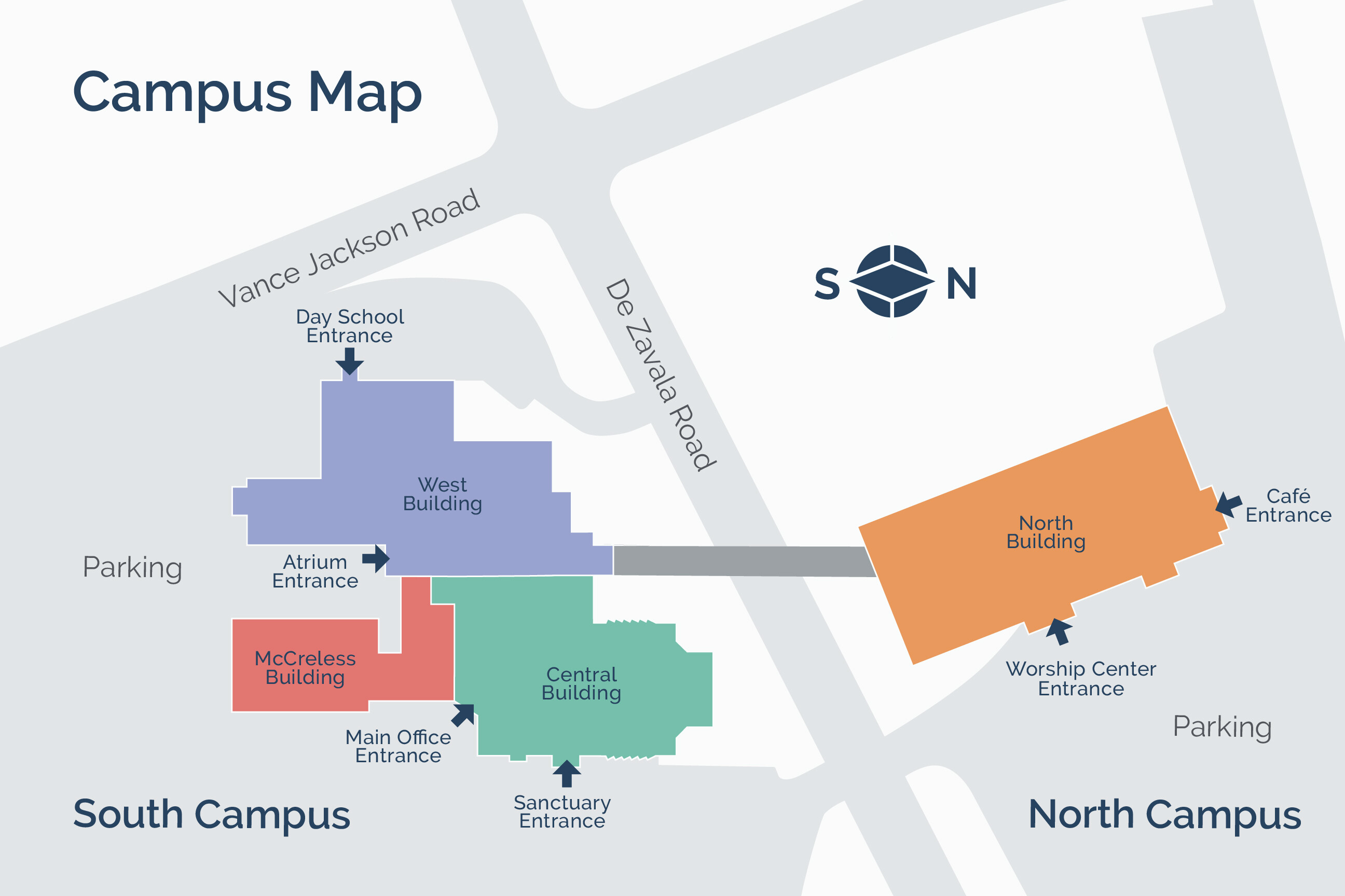 University United Methodist Church campus map