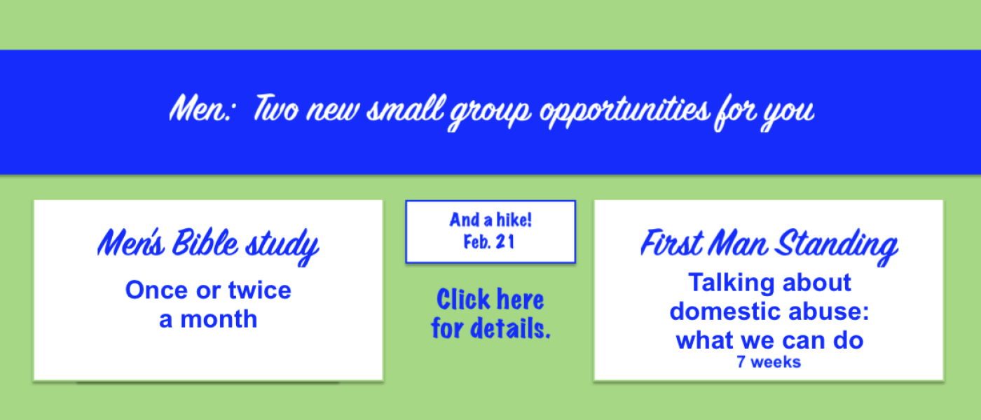 Two new men's groups