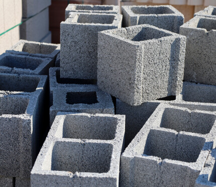 Cinderblock Buildings in a Trash Heap