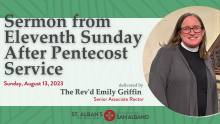 Sermon from Eleventh Sunday After Pentecost Service