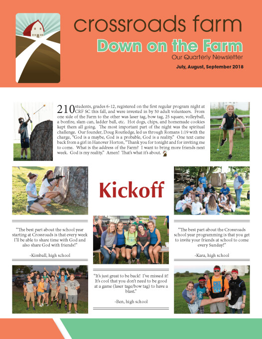 Down On The Farm: The Quarterly Newsletter of Crossroads Farm (v.76)