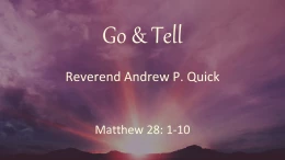 Go and Tell