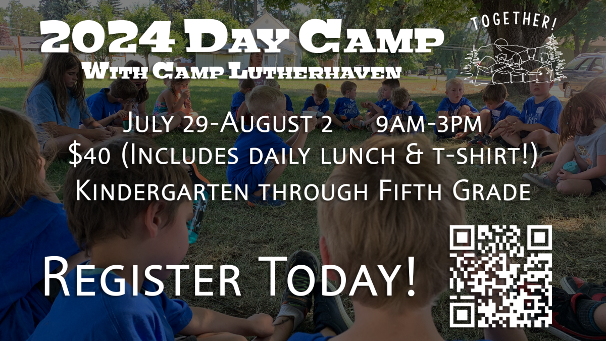 Register for Day Camp! July 29-August 2.