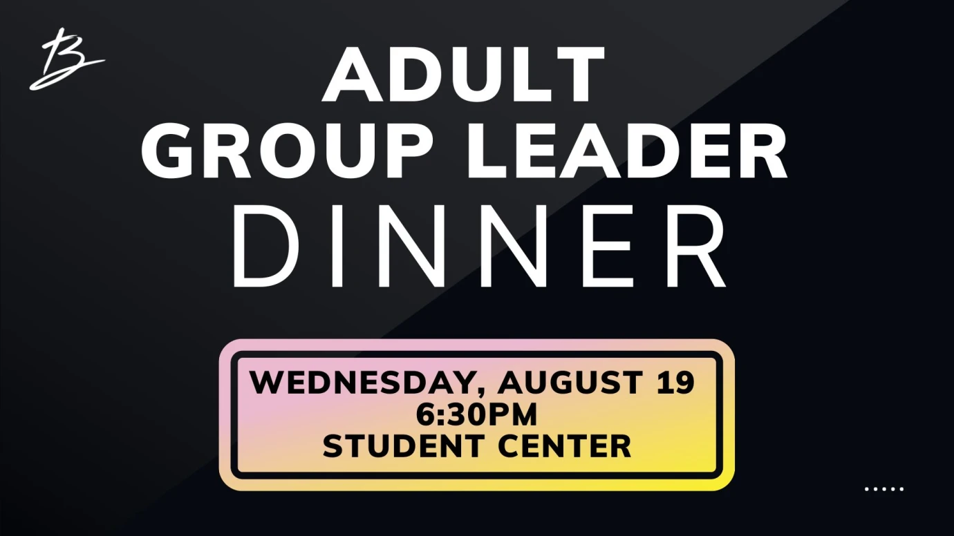 Adult Group Leader Dinner
