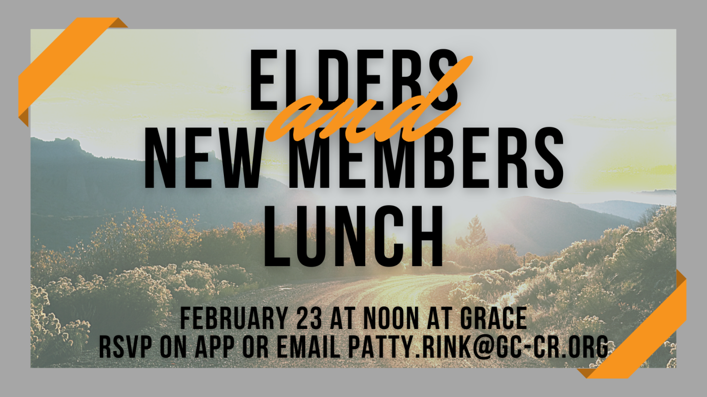 New Members and Elders Luncheon