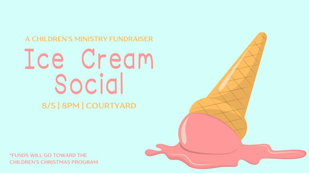 Children's Ministry Ice Cream Social