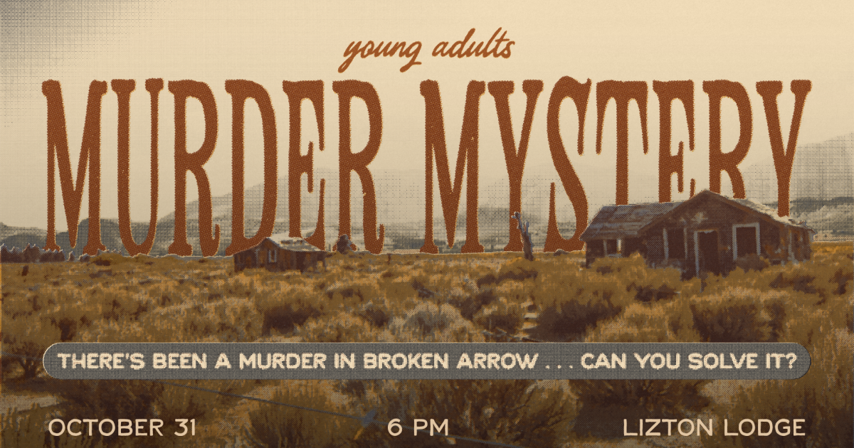 Saddle up for a night out on the frontier! Join us for a Wild West Murder Mystery Evening set in the town of Broken Arrow.Dust off your best cowboy hat, saloon dress, or gunslinger getup if you're up for it — costumes are encouraged, not...