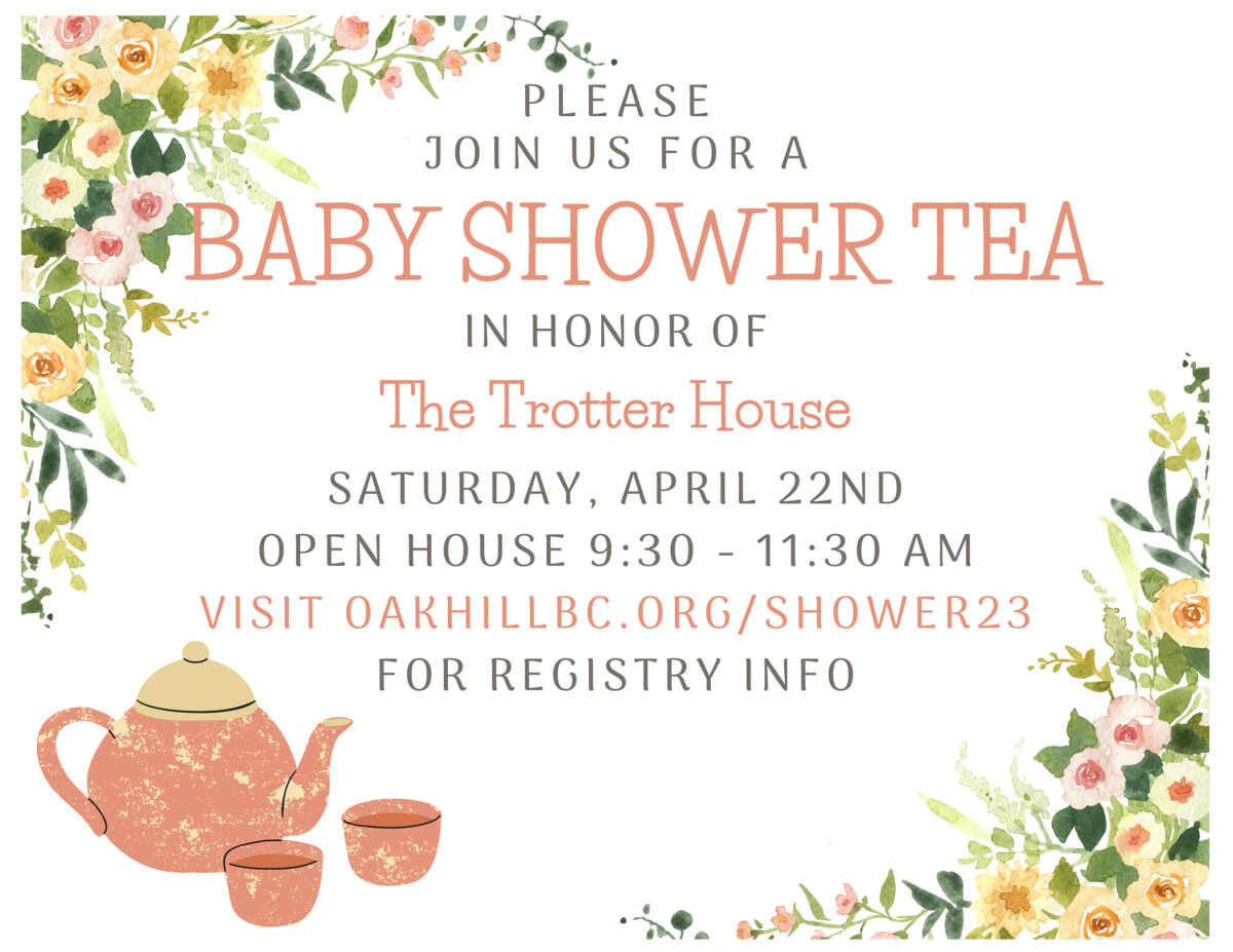 Baby Shower Tea Benefiting The Trotter House