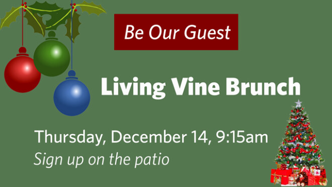 9:15am Be Our Guest Holiday Brunch