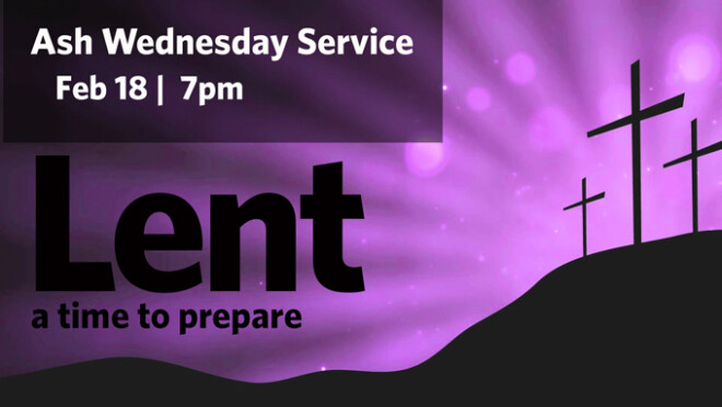 7pm Ash Wednesday Worship