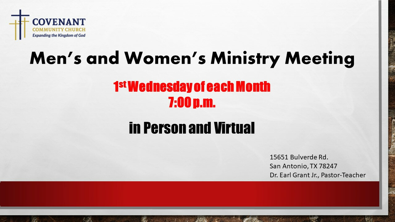 Monthly Ministry Meeting