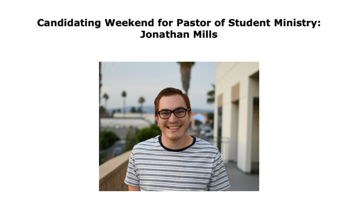Candidating Weekend for Jonathan Mills