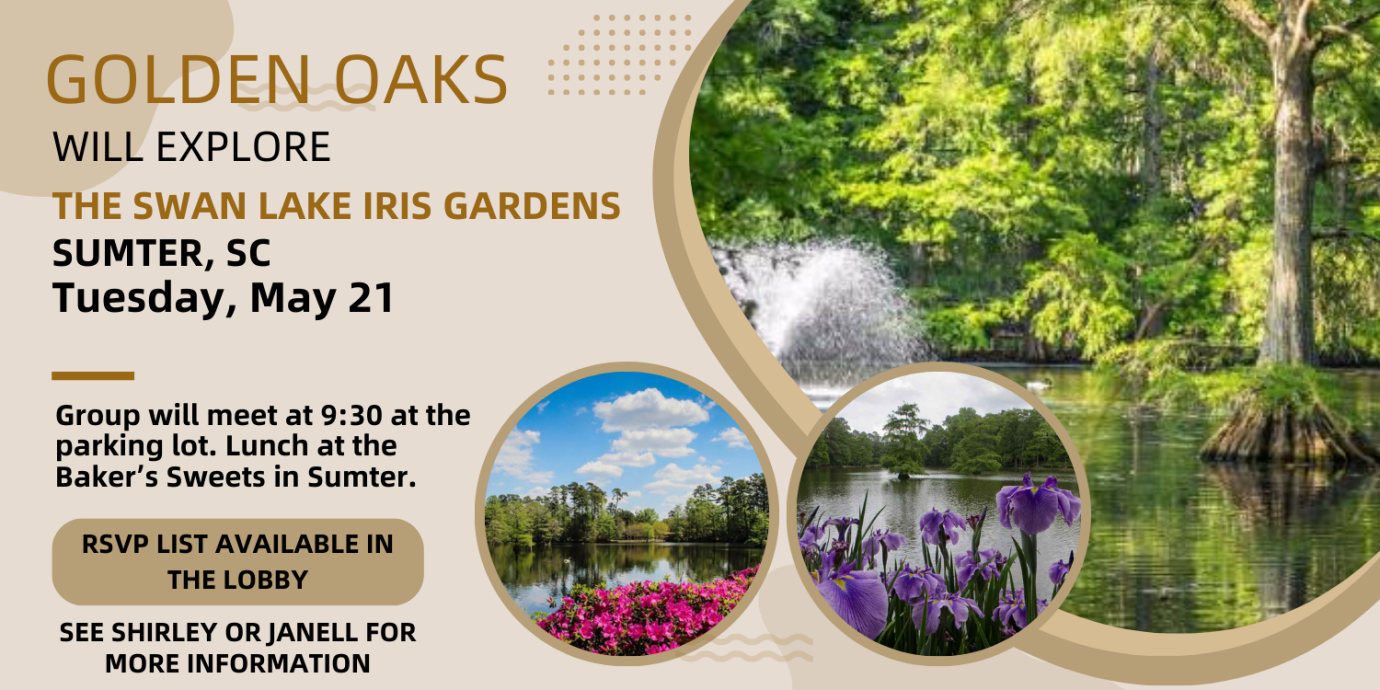 Golden Oaks trip to Swan Lake Iris Garden