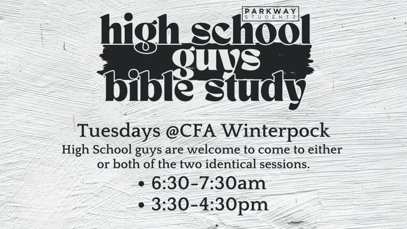 High School Guys Bible Study Option 2