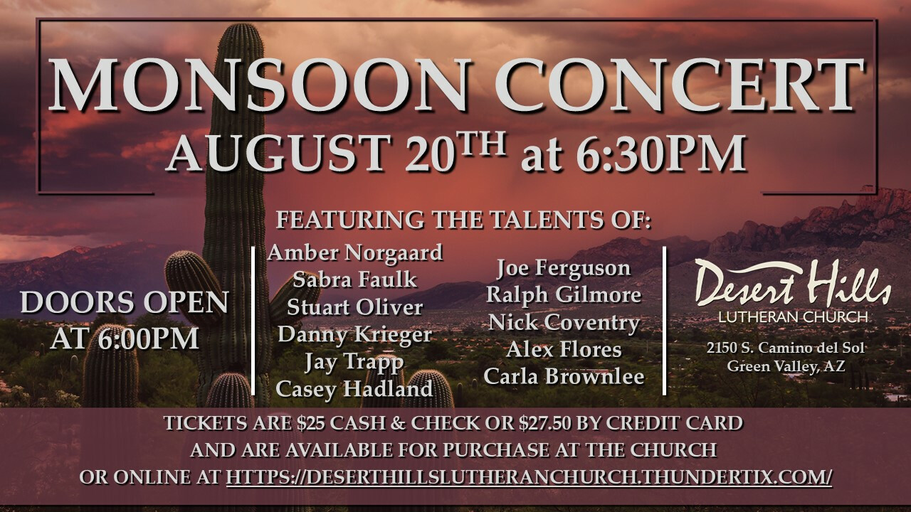 6:30 PM Monsoon Concert