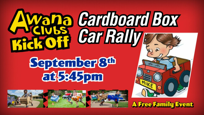 AWANA Kick Off Cardboard Box Car Rally