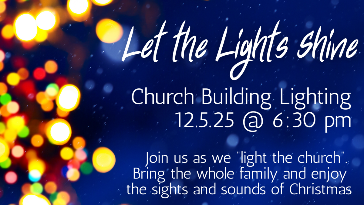 Christmas Lighting on the Church