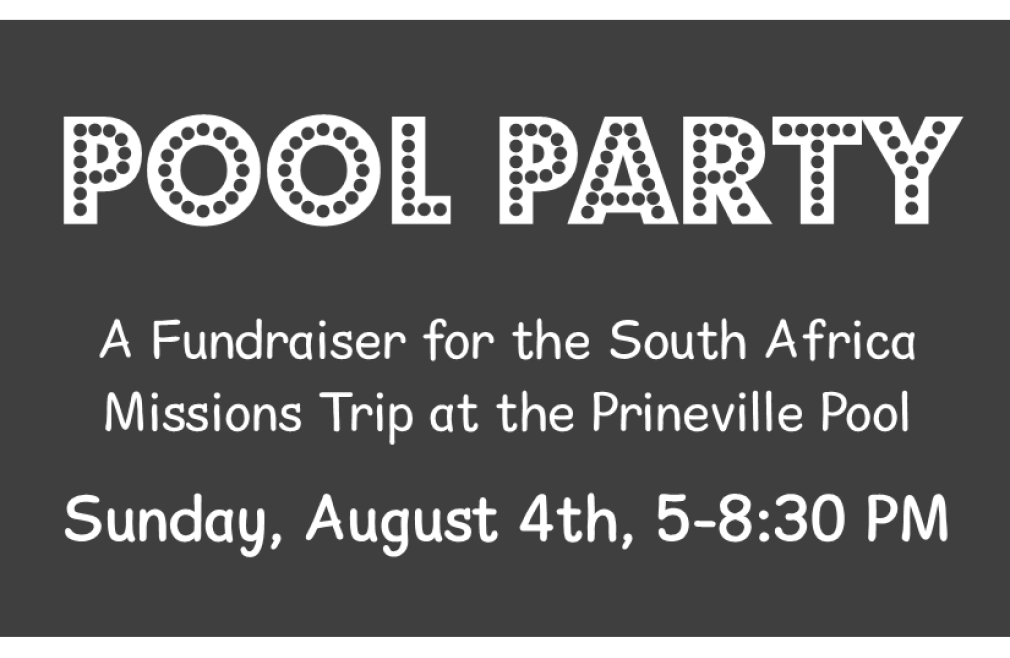 Pool Party - South Africa Trip Fundraiser