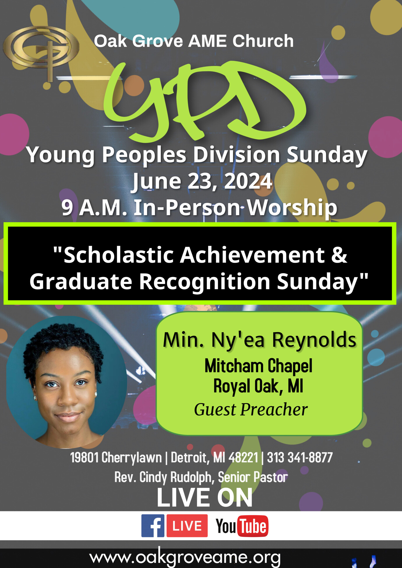 YPD Youth Worship, Scholastic Achievement & Graduation Celebration - June 23, 2024