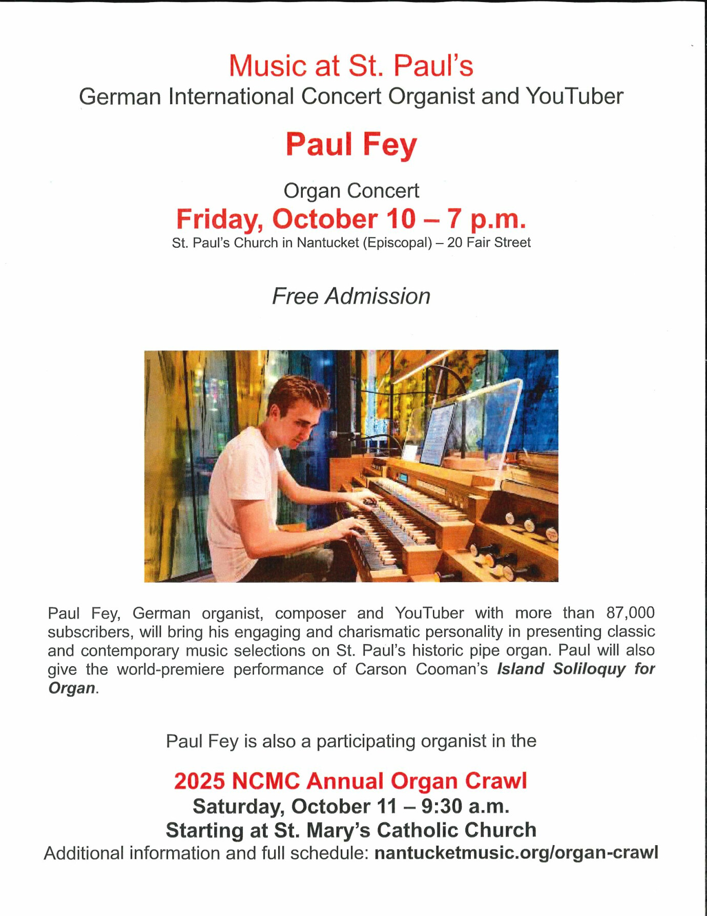 7:00pm Paul Fey Concert 
