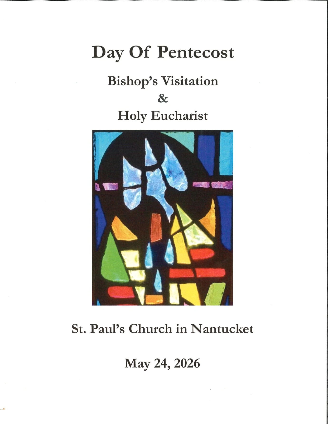 9:30am Holy Eucharist Service/Bishop Visit 