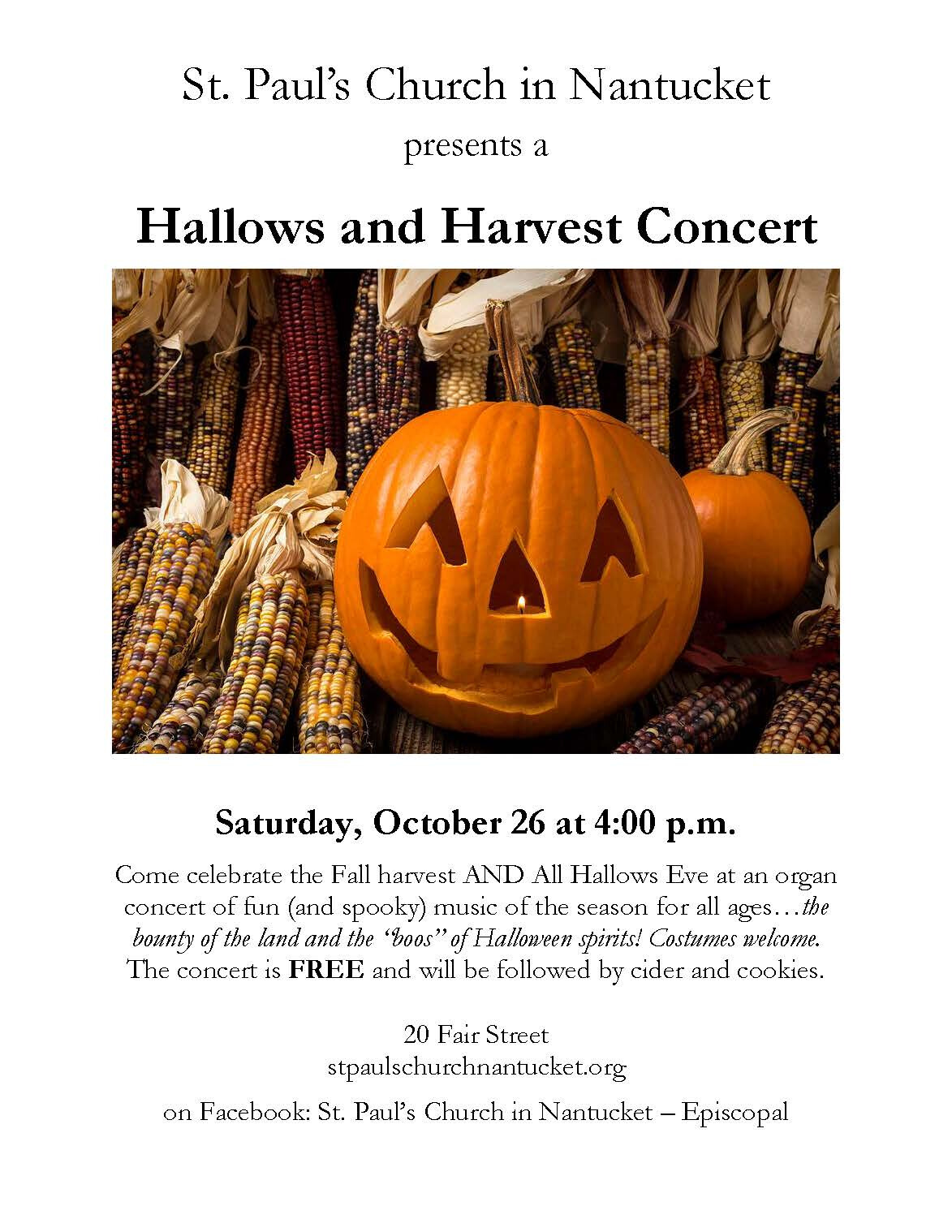 4:00pm All Hallows Harvest Concert 