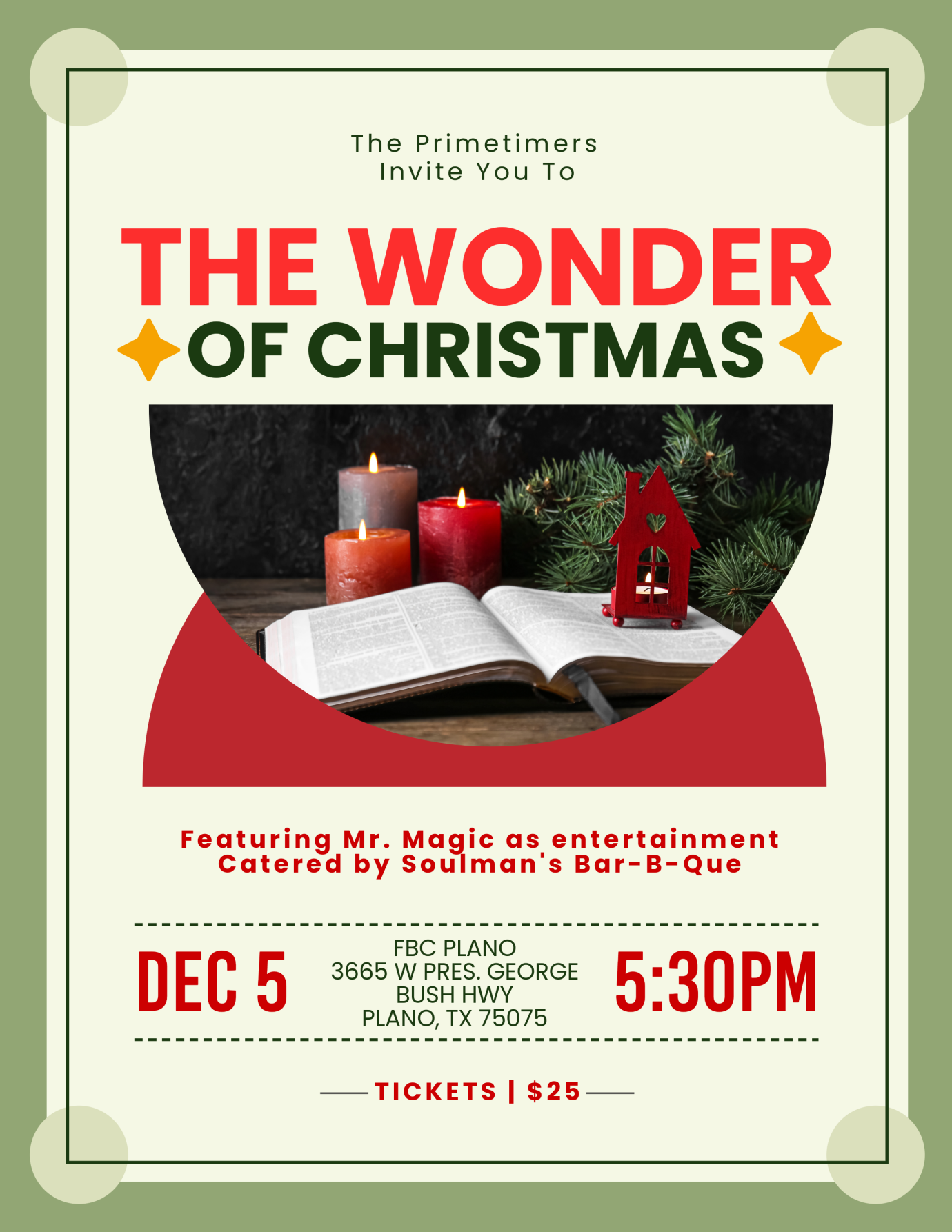 Primetimers Christmas Party: The Wonder of Christmas