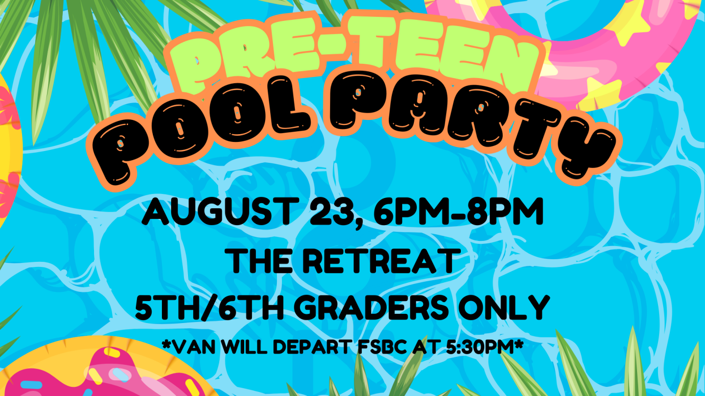 Pre-Teen Pool Party