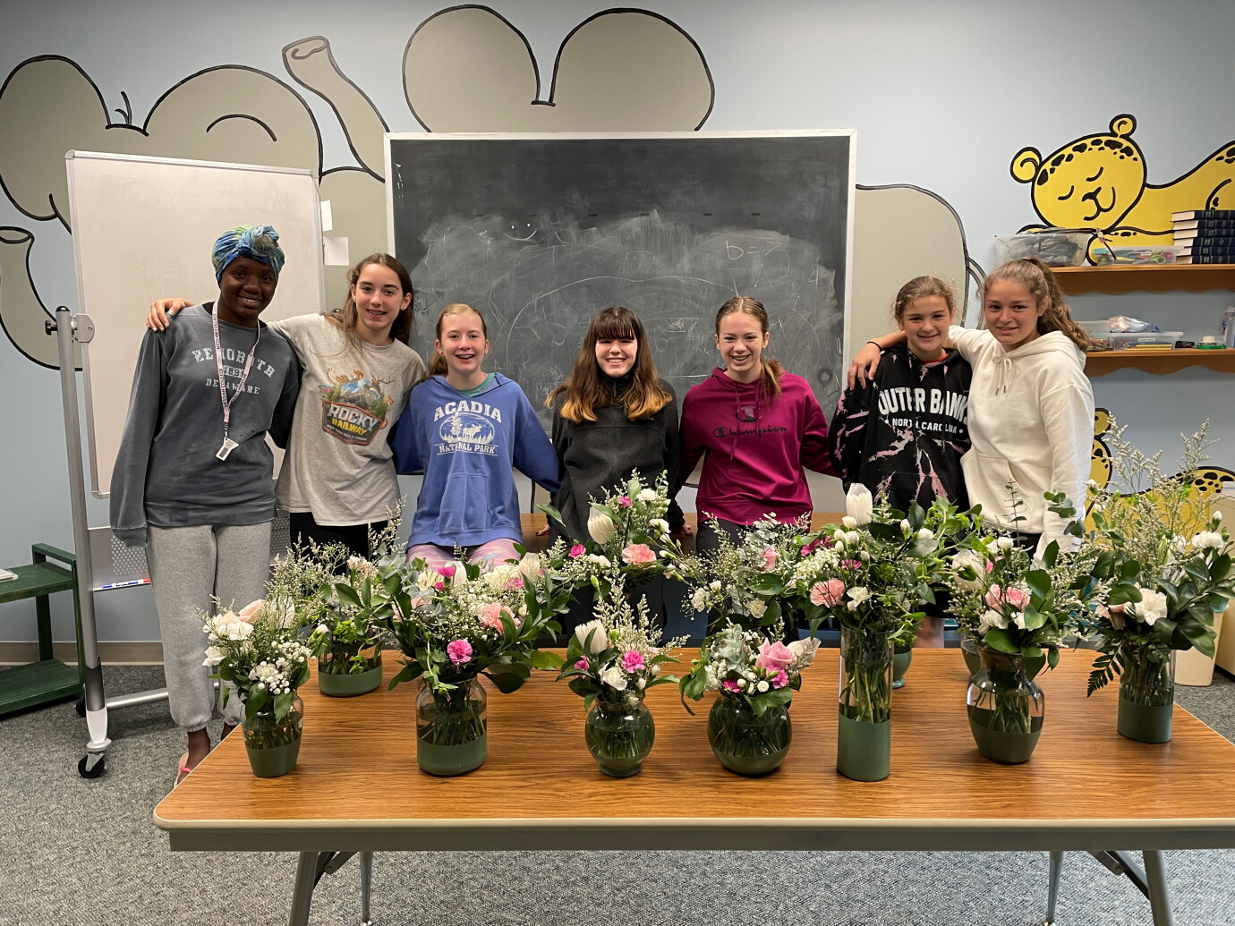 Youth Group Arrange Mother's Day Flowers