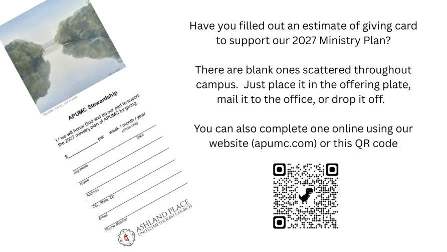 estimate of giving card